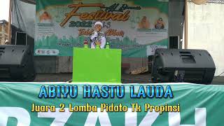 Juara 2 Lomba Pidato Tk Propinsi Jawa Barat Abiyu Hastu Lauda Al-Barzakh Fest