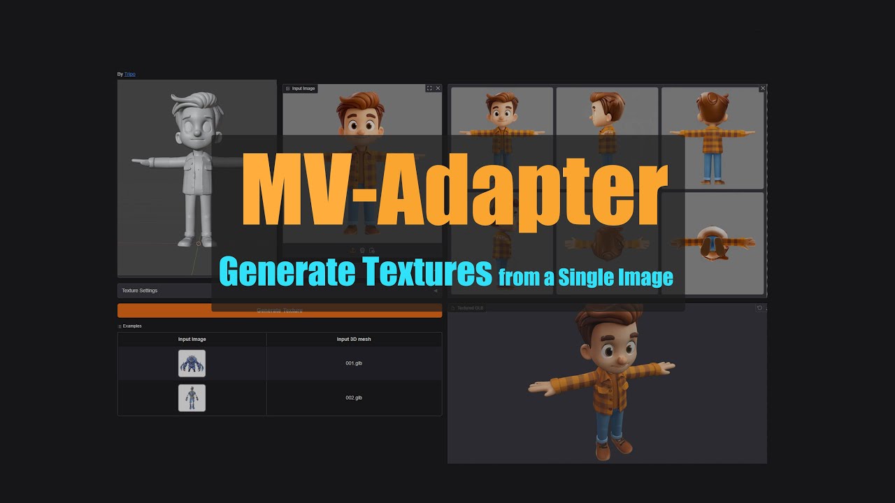 MV-Adapter: Generate 3D Mesh Textures from a Single Image - YouTube