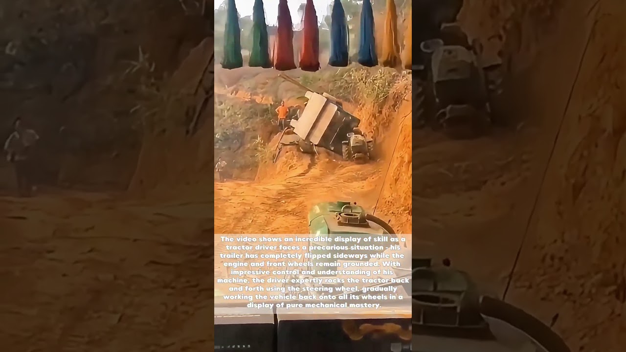 Tractor Flip Magic: Driver's Genius Maneuver Saves the Day