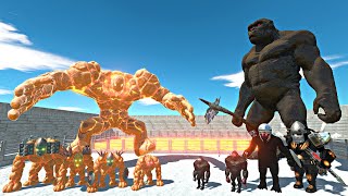 Caramel Lava Golem Evolution vs King Kong + Assassin Goro Evolution in Lava Stadium Arena  ARBS