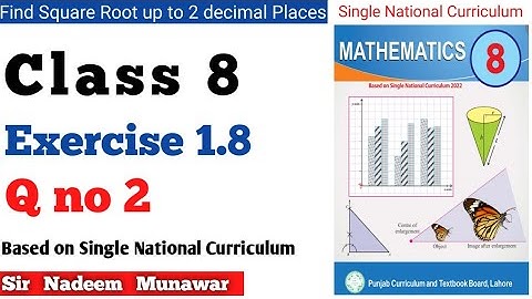 Class 8 Exercise 1.8 Q no 2 Single National Curriculum Maths SNC Ex 1.8 8th PCTB  Sir Nadeem Munawar