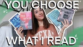 YOU choose what i read | reading VLOG