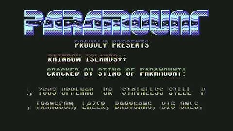 C64 Intros 4/5 - Paramount "Rainbow Islands 2" crackintro