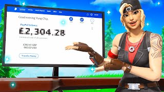 I put my PAYPAL in my Fortnite name and made this much...