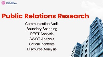 Public Relations Research| UGC Net Journalism and Mass Communication | CUET PG | COQP17