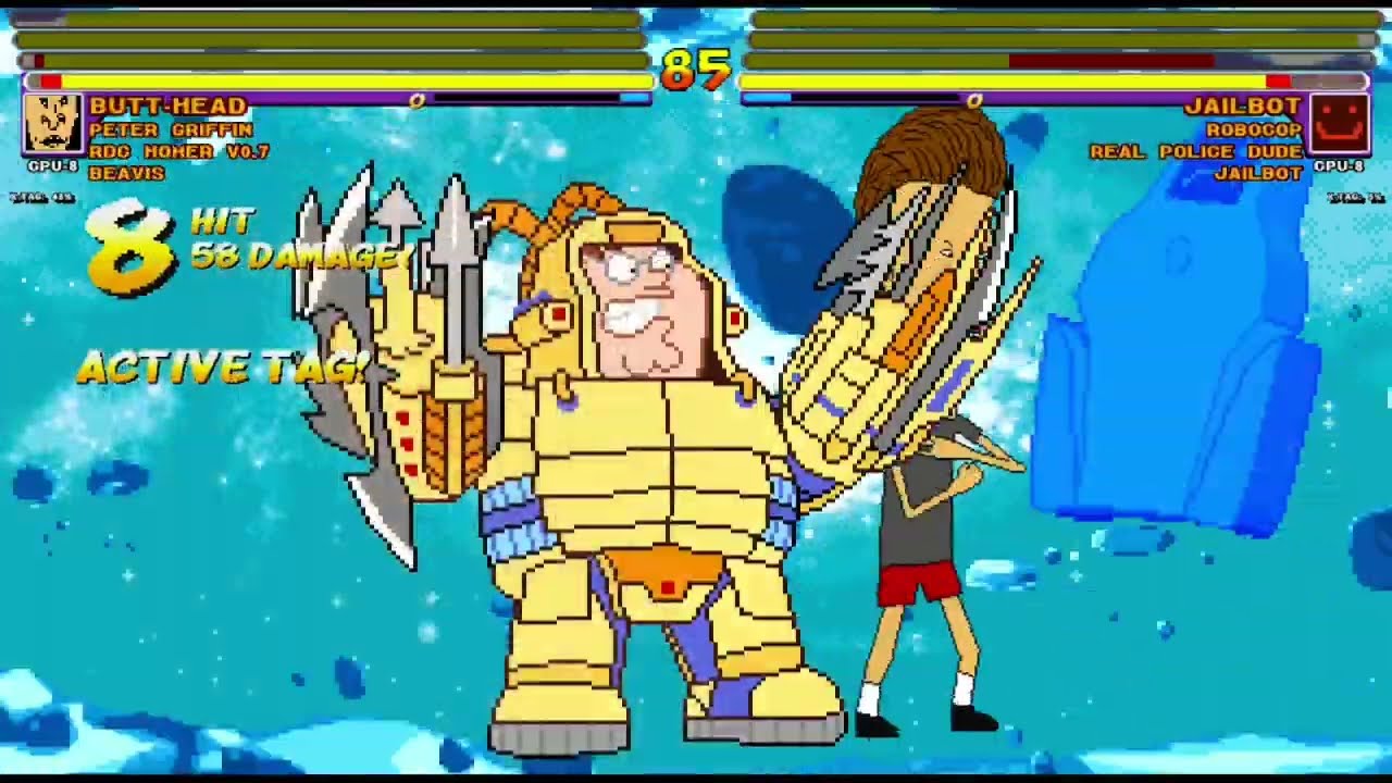 MUGEN: Homer, Peter, Beavis and Butthead do THE LAW