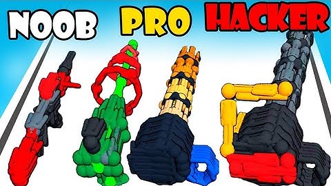 NOOB vs PRO vs HACKER - Human Gun Part 2 | Satisfying Games (Android,iOS)