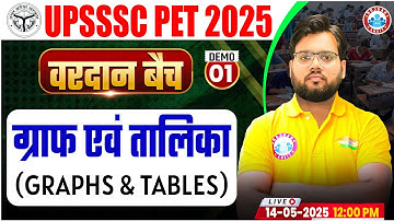 UPSSSC PET DI Classes 2025 | UP PET Graph & Table | UPSSSC PET Graph & Table Demo #01 By Aakash Sir