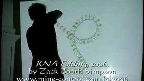 "RNA Folding" - Interactive art by Zack Booth Simpson