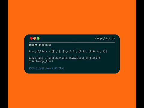 Python Lists - Merge a list of lists