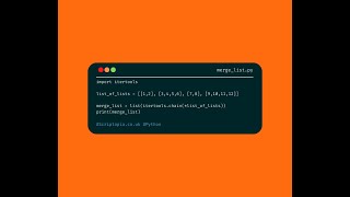 Python Lists - Merge a list of lists
