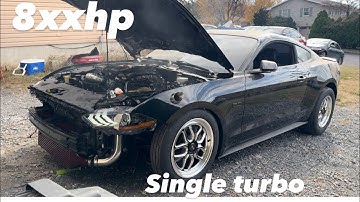 we built a s550 mustang  single turbo kit!