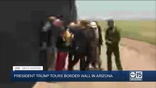 NOW: President Trump tours border wall in Yuma