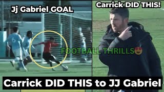 Michael Carrick DID THIS to JJ Gabriel after CRAZY GOAL in Man United u18s 3-1 win vs Man City 
