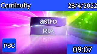 Channel Continuity (28/4/2022 | 09:07): Astro Ria
