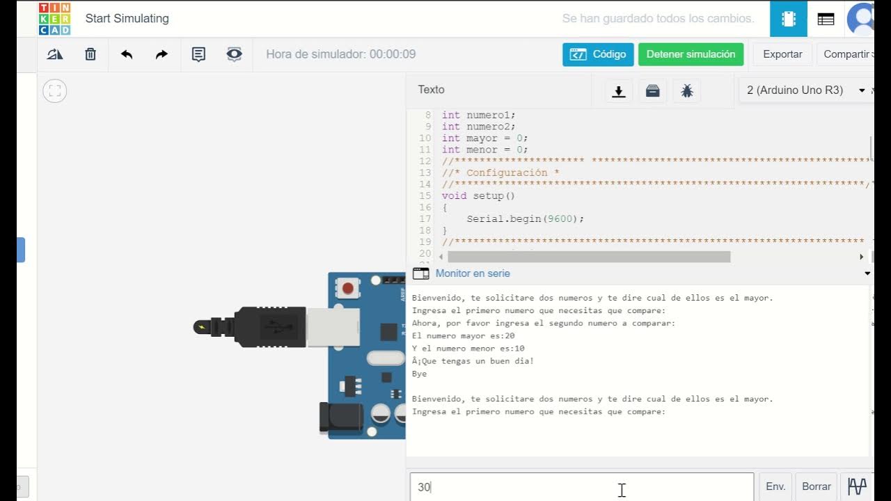2do ejercicio Desafio comparar dos numeros (aprendiendo arduino) - YouTube