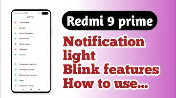 Redmi 9 prime , Notification light blink HIDDEN features How to use