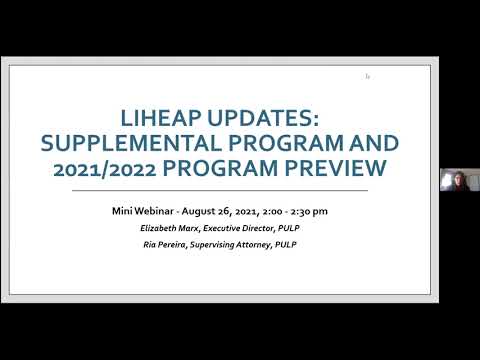 LIHEAP Updates – Supplemental Program and 2021 2022 Program Preview
