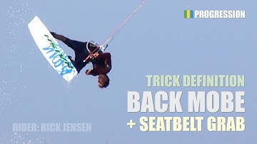 Back Mobe with a Seat Belt Grab - Kiteboarding Trick Definition