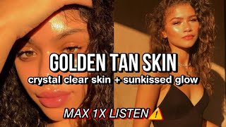 ⚠️MAX 1X LISTEN⚠️Golden Tan Skin SUBLIMINAL + clear skin & natural sunkissed glow