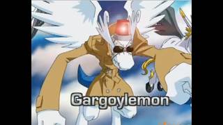 Digimon Fusion but only when Gargoylemon speaks (English dub)