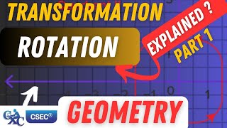 CSEC MATH: Rotational Transformation of OBJECT TO IMAGE PART 1| Full Tutorial for CSEC STUDENTS