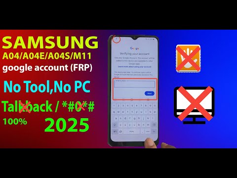 SAMSUNG A04/A04e/A04s Frp Bypass 2025 Android 13/14 Without PC | No Talkback - No *#0*# - New Mathod