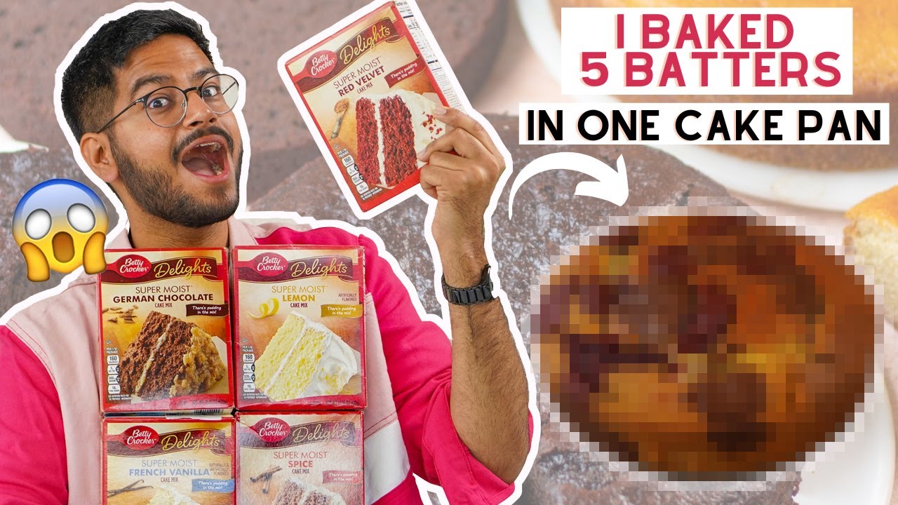 Oops i baked 5 cake mix flavours in one pan epic fail crazy kitchen
