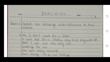 BEGC 132 Ignou Solved Assignment