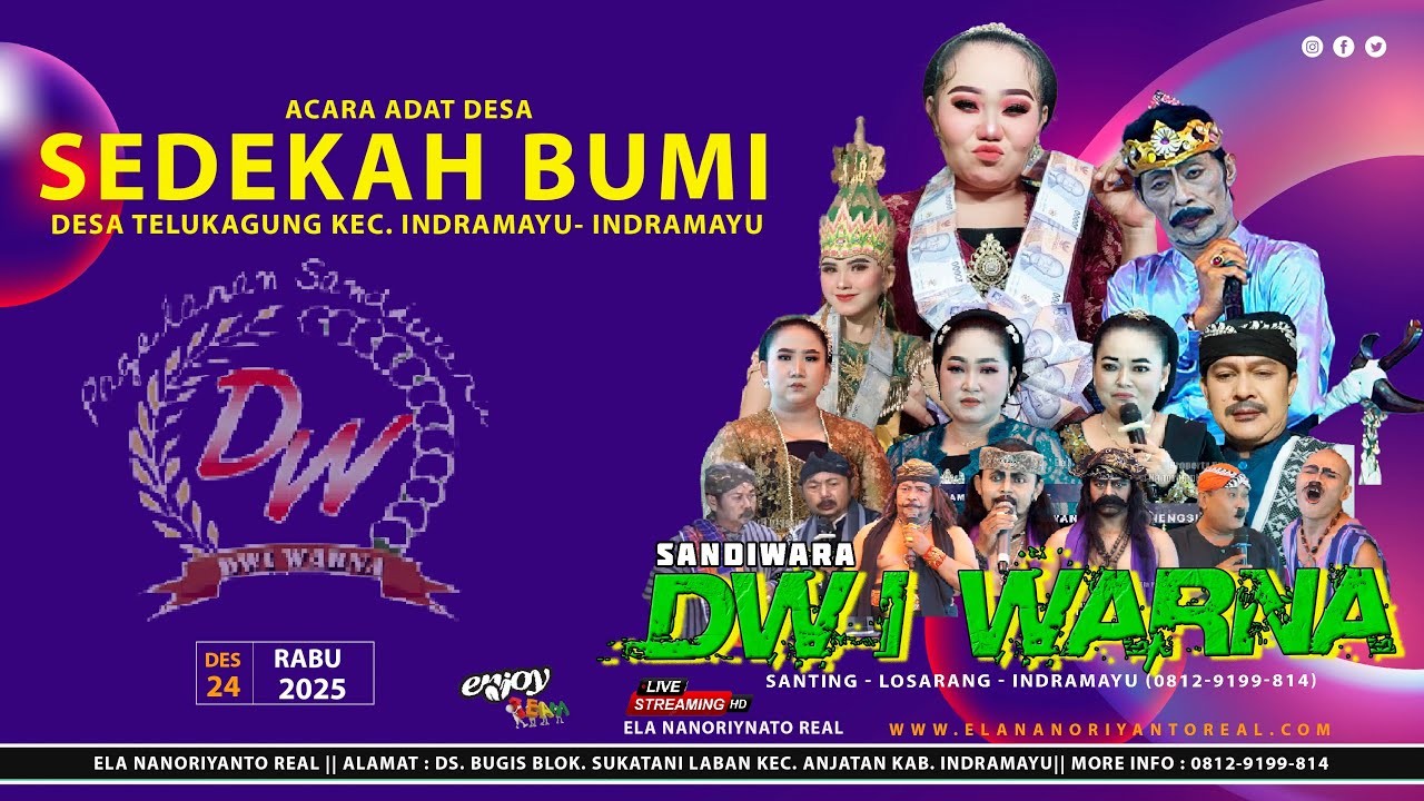 LIVE MALAM || YANG PERKASA SANDIWARA DWI WARNA || SEDEKAH BUMI DESA TELUKAGUNG || RABU 24 DES 2025