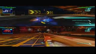 Cars 2 video game Shu Todoroki VS Grem 5 racers Battle Race 9 laps at Oil Rig Run (Request) screenshot 1