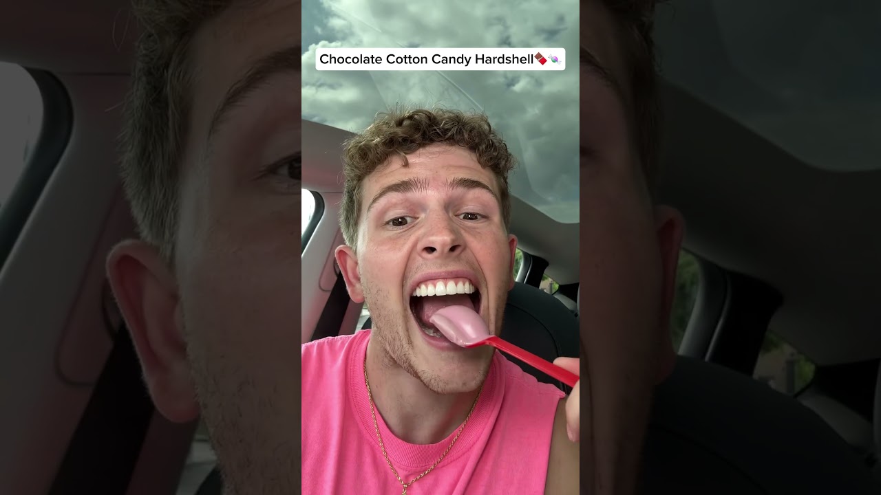 Eating Dairy Queen NEW Cotton Candy Dipped Ice Cream!