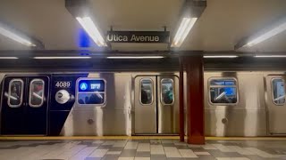 Racing the R211 (A) train in an R46 (C) train from Utica Av [NYCT]