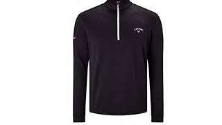 Callaway Golf 2017 Mens 1/4 Zip Stretch Thermal Waffle Pullover Caviar XL