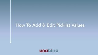 How To Add and Edit Picklist Values In Salesforce