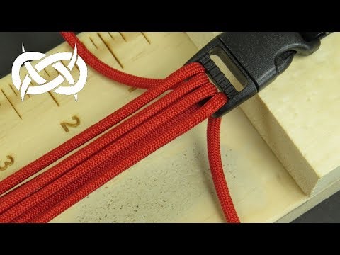 How to weave a 6 strand core to a 5/8 inch buckle - YouTube