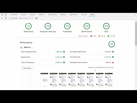 Steersman eCommerce performance and structure - Google Lighthouse audit