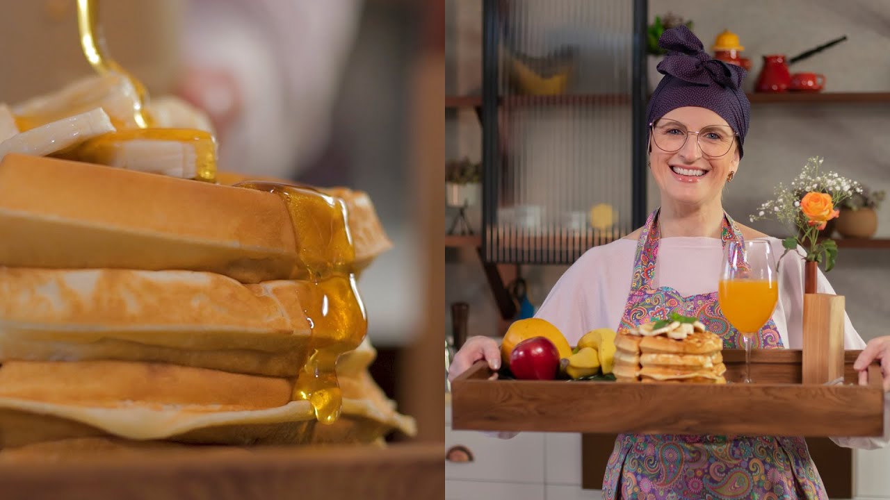 WAFFLE COM MEL E BANANA Cozinhando com Elis YouTube