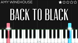 Amy Winehouse - Back To Black | EASY Piano Tutorial Resimi