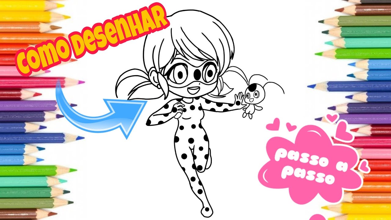 Como desenhar Miraculous Ladybug🐞(passo a passo)/How to draw Miraculous ...