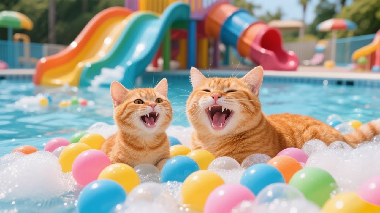 This Mama Cat is a Genius! Earning Money to Visit a Water Park? 🍌A Cozy Day with a Cat Family 🤣�