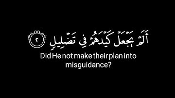 سورة الفيل🌱القارئ عبدالله الخلف تلاوة هادئة🌱كروما شاشة سوداء بدون حقوق جاهزة للتصاميم🌱