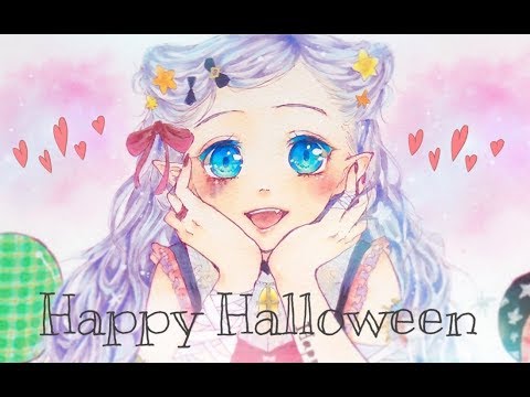 オリジナル ハロウィンイラスト描いてみた 17 コピック Youtube