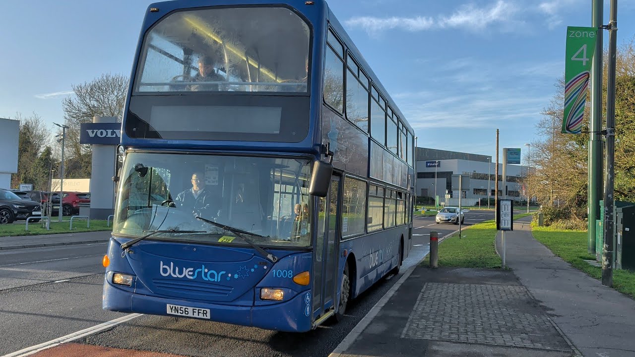 Bluestar 1008 (YN56 FFR) *Scania N94UD Omnidekka* on route 400 to Caterham 24/1/26