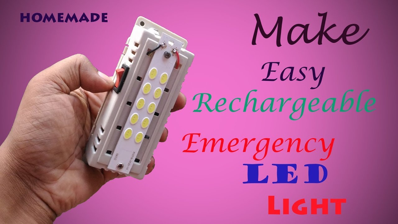 Homemade Rechargeable  LED Emergency  Light at Home