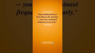 Rhonda Byrne: Don't Read Bad News First Thing
