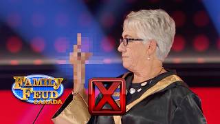 Things get RUDE on the FEUD!  | Family Feud Canada