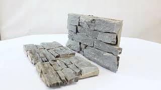 Black Slate Stack Stone Wall Panels Cladding