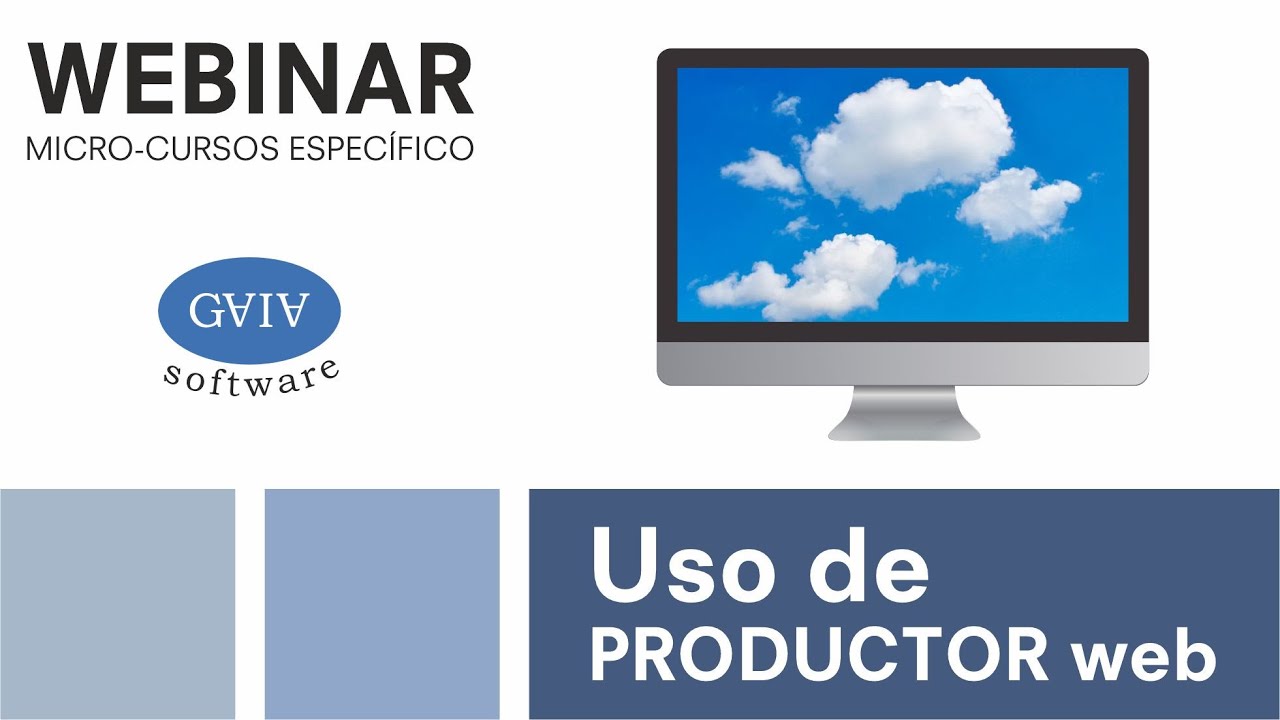 #29 WEBINAR Uso de | PRODUCTOR web |