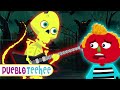 5 esqueletos de colores por la noche - Canciones infantiles | Pueblo Teehee